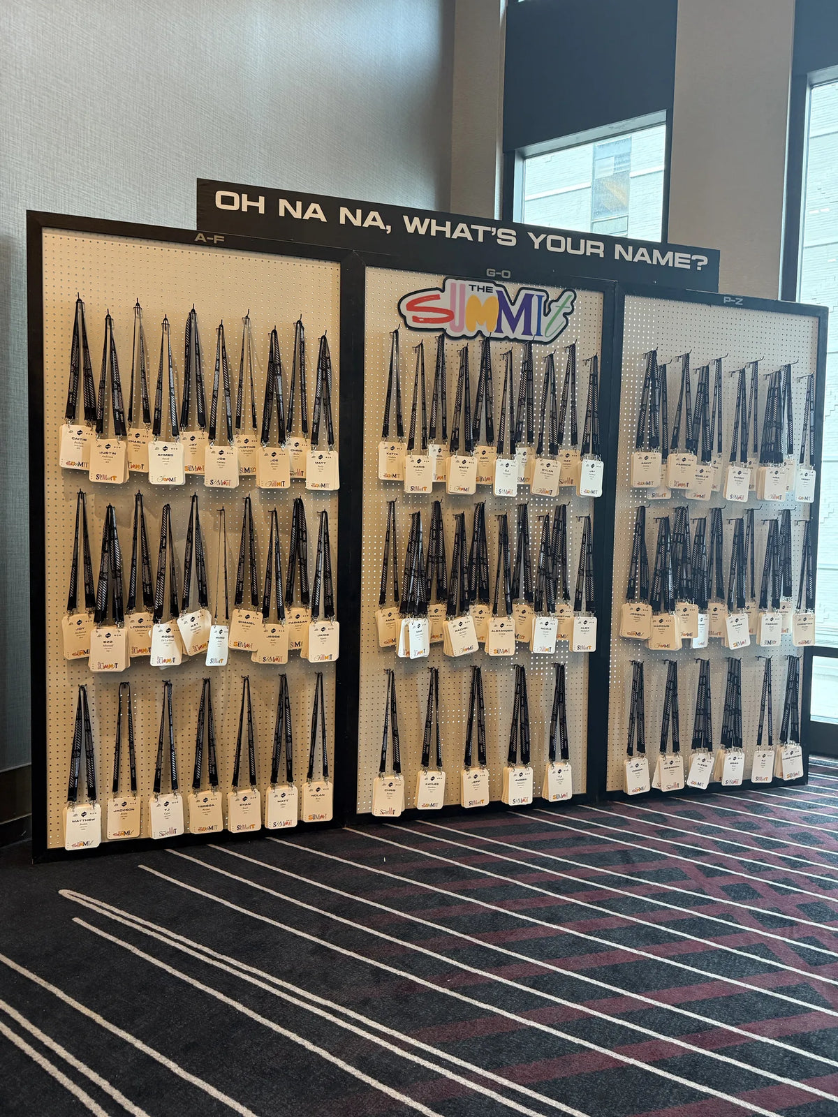 Custom wall display built from arranged hockey sticks