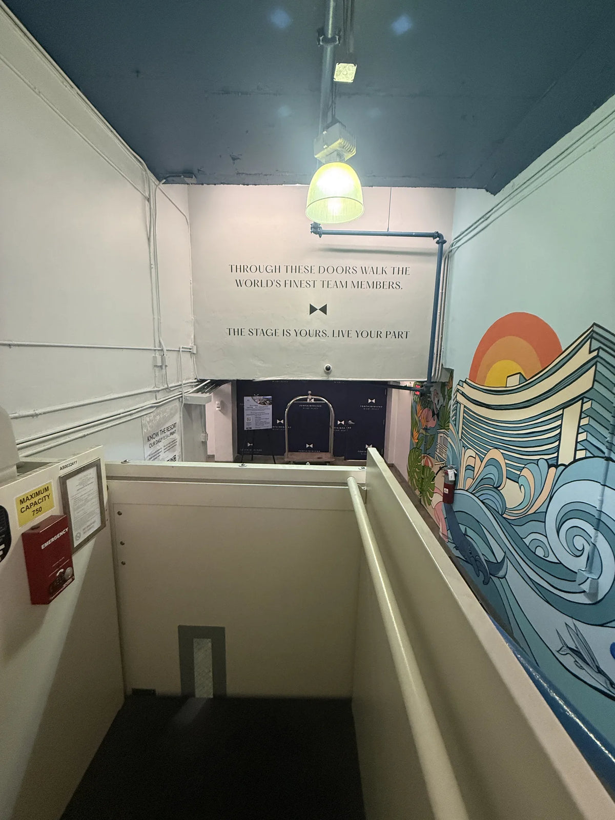 Branded stairway graphics and environmental wayfinding