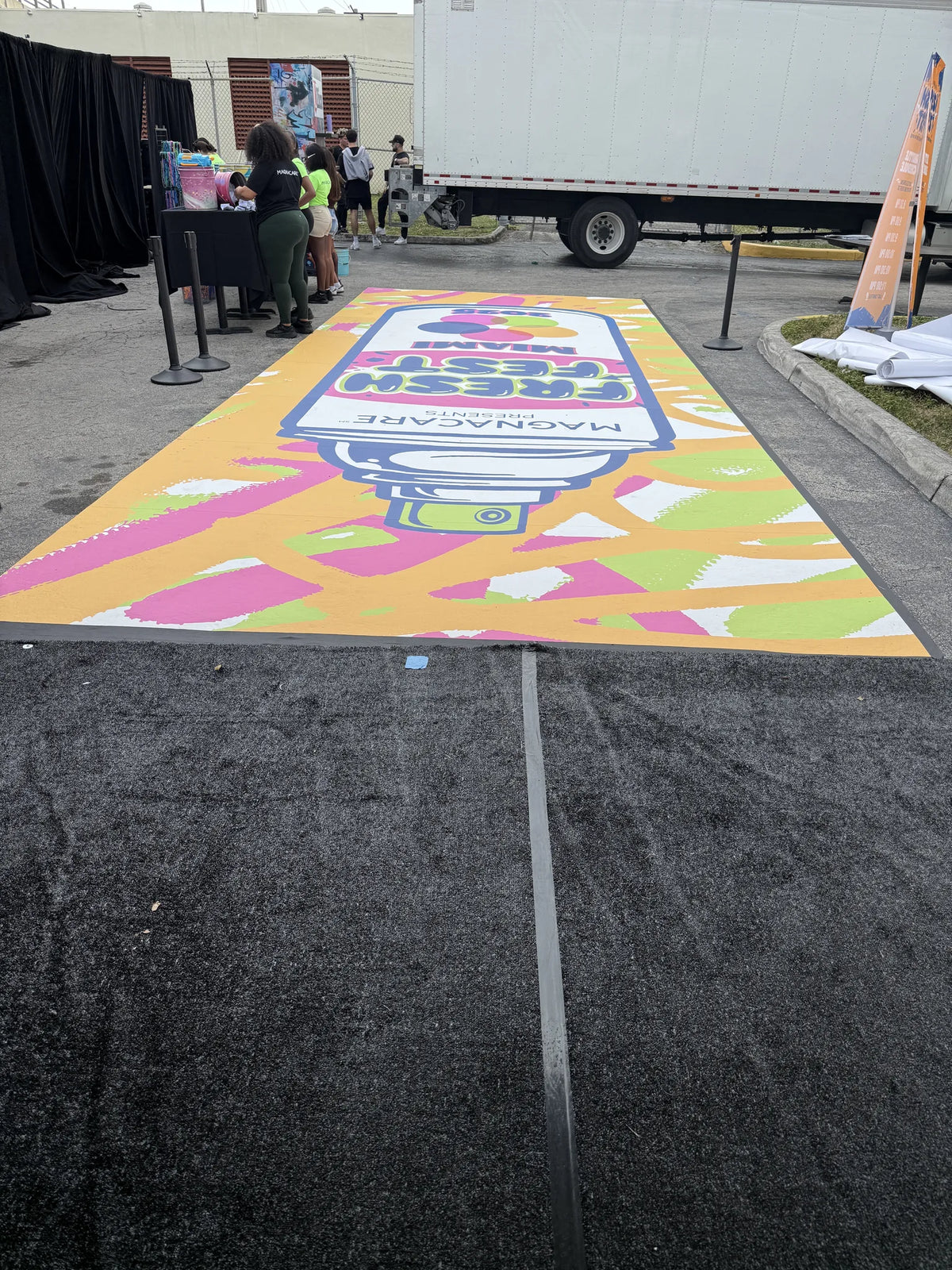 Colorful Fresh Fest Miami floor graphic installation